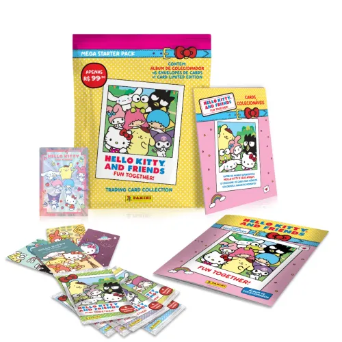 Album panini cards hello kitty and friends 81 cards + pasta oficial 