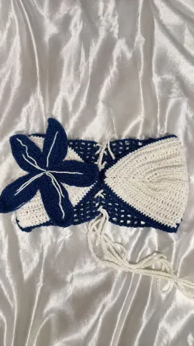 Vendo cropped de crochê