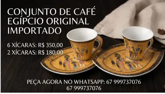 Café em xícaras importadas