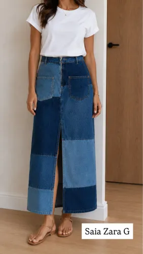 Saia longa jeans