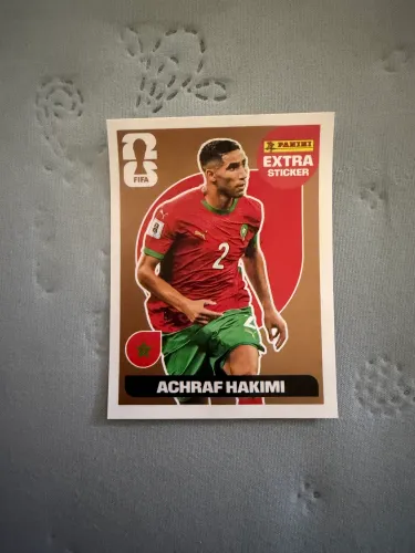 Figurinha Extra Sticker Bronze Achraf Hakimi Panini Copa do Mundo FIFA 2026 Original