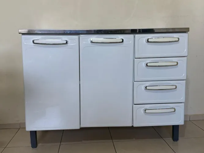Gabinete pia cozinha aço inox ótimo estado de conservação 