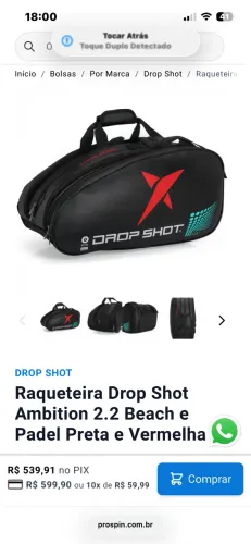  Raqueteira/mochila. Nova de  beach tênis 