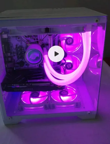 Pc Gamer Branco Ryzen 5 5600gt 500gb 16gb Ram Water Cooler Gb 16 Gb mais Placa de video!