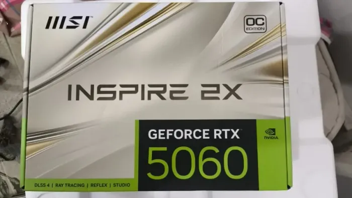 Placa de vídeo Msi Geforce Rtx 5060 8g Inspire 2x Oc 8gb Gddr7 Nova c/ NF Garantia