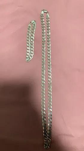 Cordão e pulseira de Prata
