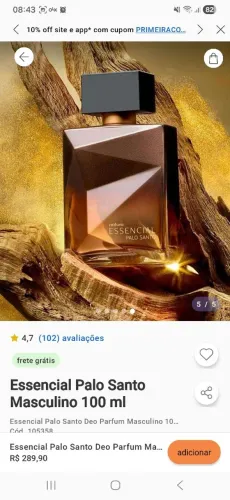 Natura Palo Santo Masculino 100 ml