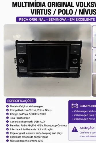 Multimídia Original Volkswagen Virtus