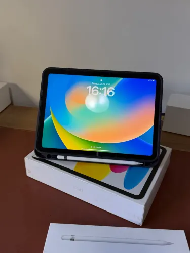 iPad 10ª Geração 64GB Silver + Apple Pencil (1ª geração) - Impecável!