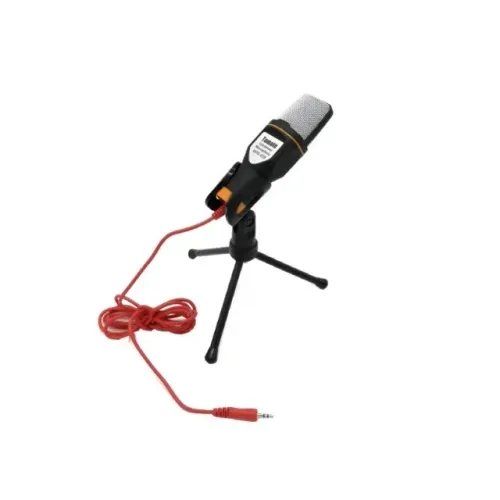 Microfone Condensador Onidirecional Tomate MT-020 Gravação PC Cabo Tripé Redutor De Ruído
