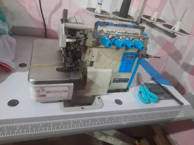 Máquina overlock dorect drive ponto cadeia
