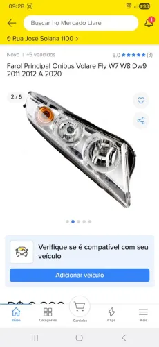 Par de faróis originais ÔNIBUS VOLARE FLY