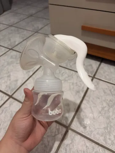 Kit Extrator Manual Buba BPA Free + Mamadeira Easy Flow 120ml - Completo!