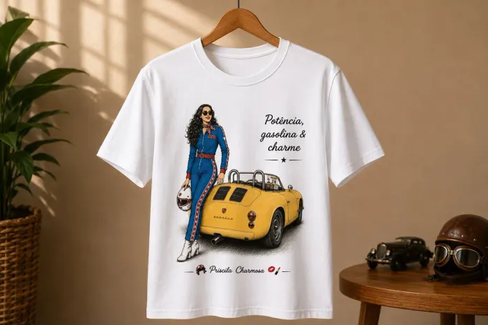Camisetas Priscila Charmosa - Antigomobilismo com Estilo