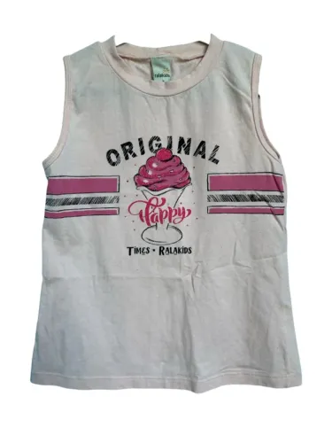 Regata Infantil Rosa Claro Menina Ralakids, Tamanho 10