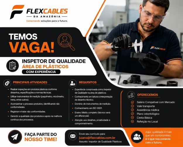 VAGA PARA INSPETOR DE QUALIDADE