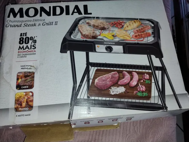 Churrasqueira elétrica,250: reais eficiente aquele churrasco sem sujeira.