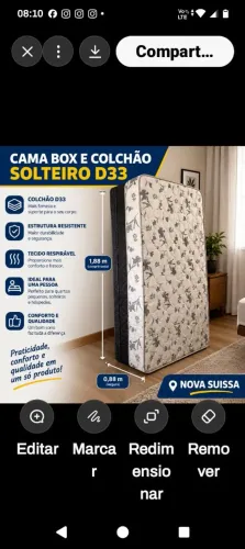 BASE BOX 100,00 COLCHÃO D33 250,00, CONSERVADÍSSIMO VENDO SEPARADO