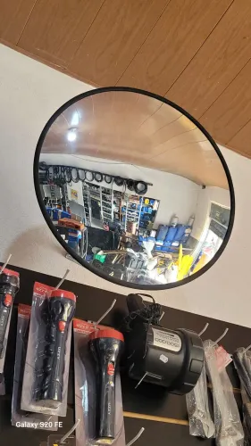 Espelho Convexo Panorâmico Vision Garagem 50cm Alumínio