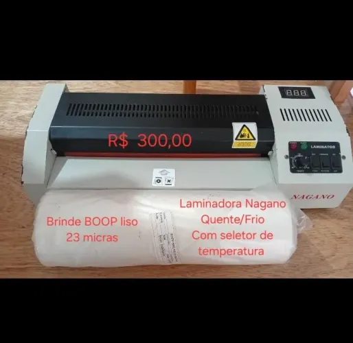 Laminadora Nagano, Quente-Frio com seletor de Temperatura 