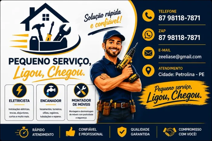 Montador de móveis e parte elétrica