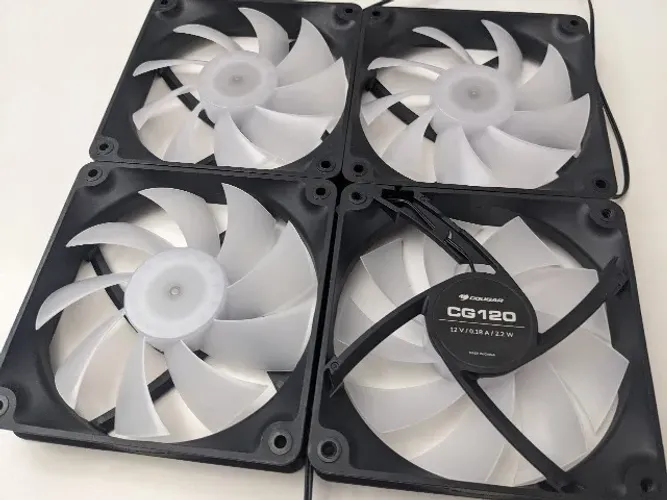 4x Cooler Fan Cougar 120mm RGB e RPM Fixo