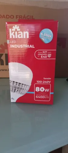 Lâmpada led 80w bivolt 6500k super branca e-27/40