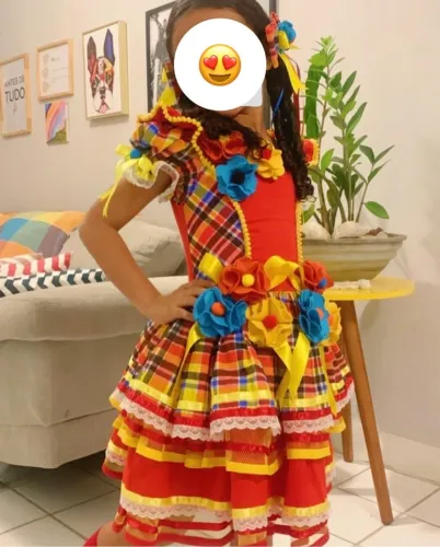 Vestido infantil junino São João 
