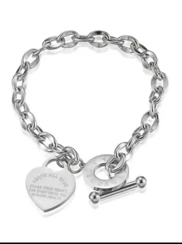 Pulseira love estilo Tiffany em aço inox