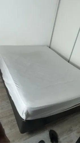 CAMA BOX CASAL COM COLCHÃO