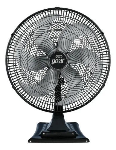 Ventilador De Mesa 50 Cm 6 Pás Com 3 Velocidades Vt50mc Goar Estrutura Preto Pás Cinza Mat