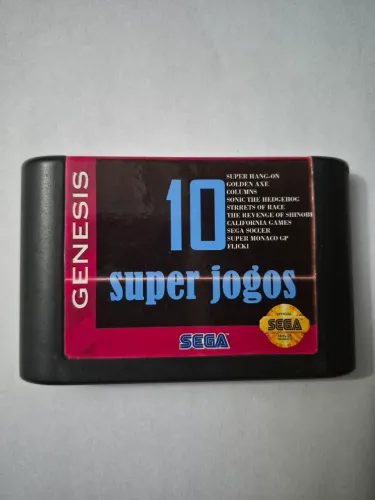 Cartucho 10 jogos em 1 Mega Drive  