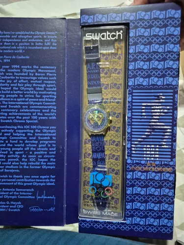 Relogio swatch edição especial OLYMPIC 100 YEARS