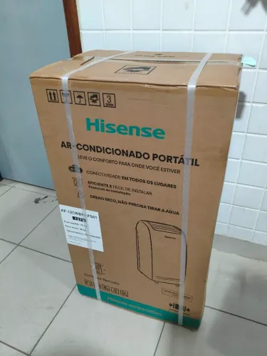Ar Portátil Hisense 12.000 BTUs+ 127V + Novo + Nota + Garantia Fábrica+ Cartão 12X