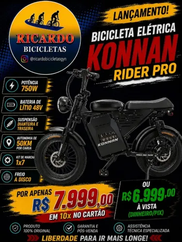 Bicicleta eletrica Konnan Rider Pro 750W