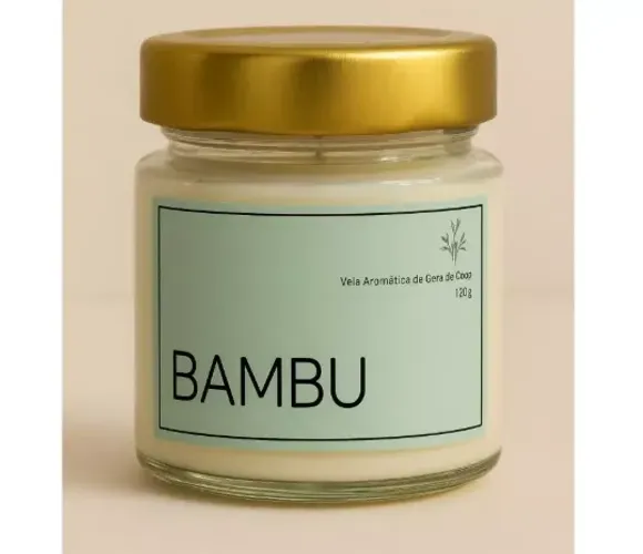 Vela Aromatica de Cera de Coco Bambu