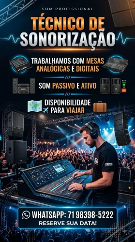 Técnico de Sonorização Profissional | Mesas Digitais e Analógicas