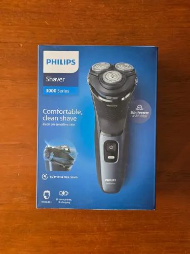Barbeador Philips Shaver 3000 Com Trimmer Wet and Dry Modelo S3144/00 - Lacrado