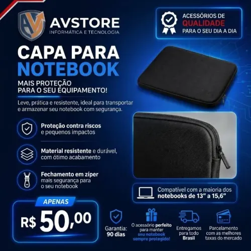 Capa para Notebook 13'' a 15,6''