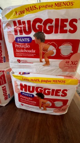 Fraldas huggies shortinho xg