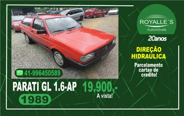 Volkswagen Parati GL 1.6 MI/ 1.6/ GLS/ Club 1.6 1989