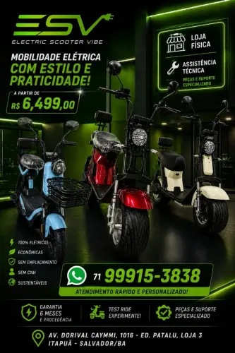 SCOOTER ELÉTRICA 0 KM garantia SOMOS LOJISTA E ASSISTÊNCIA