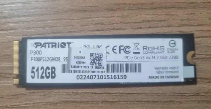 Ssd m2 nvme 512Gb patriot