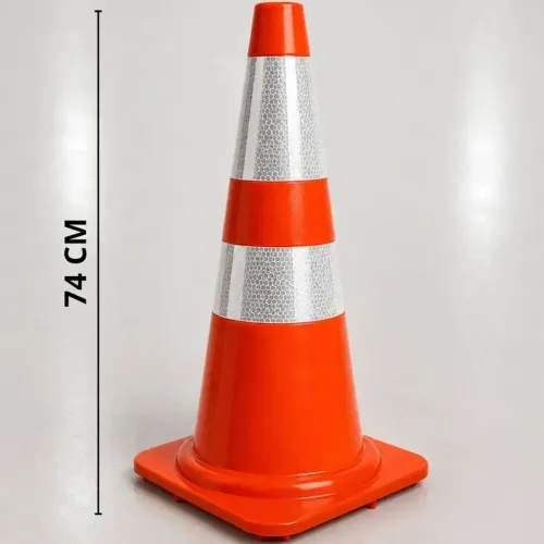 Cones sinalizadores emborrachados refletivos