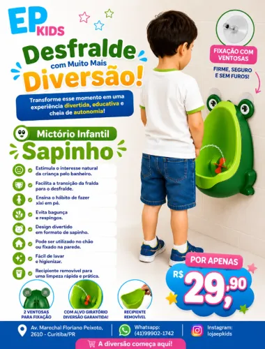 Mictório Infantil Sapinho