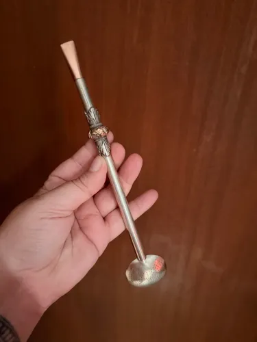 Bomba chimarrão prata e ouro marson