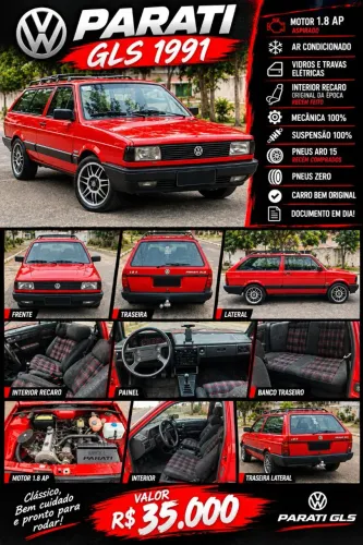 Volkswagen Parati GL 1.6 MI/ 1.6/ GLS/ Club 1.6 1991