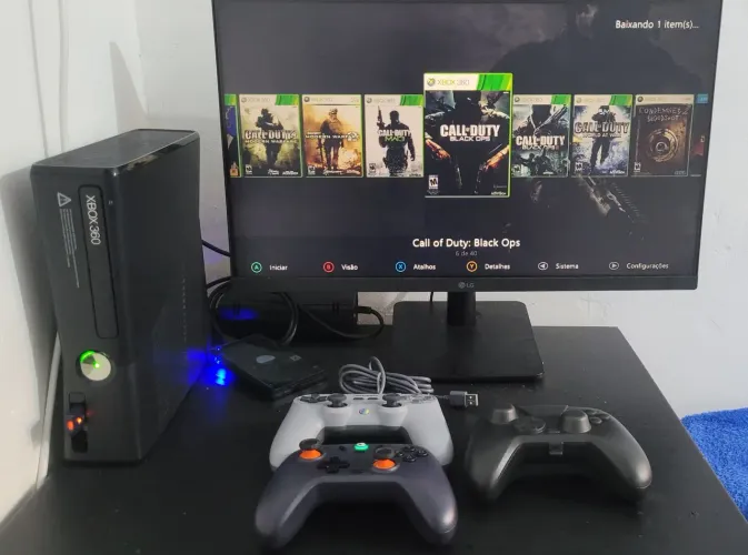 XBOX 360 S + 2 GAMESIR + HD320GB + JOGOS
