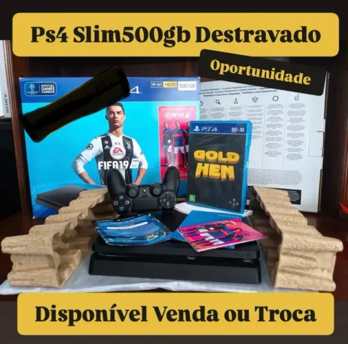 PS4 Slim 500 GB ( Destravado e nunca atualizado )