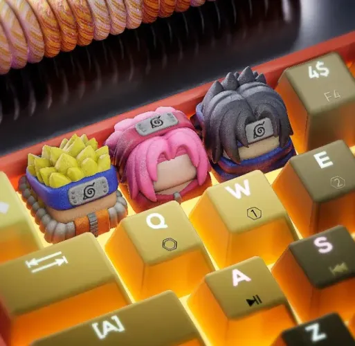 Keycap Naruto Sasuke Sakura Tecla de teclado mecânico setup PC personalizado